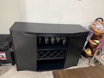 Black Wine Cabinet