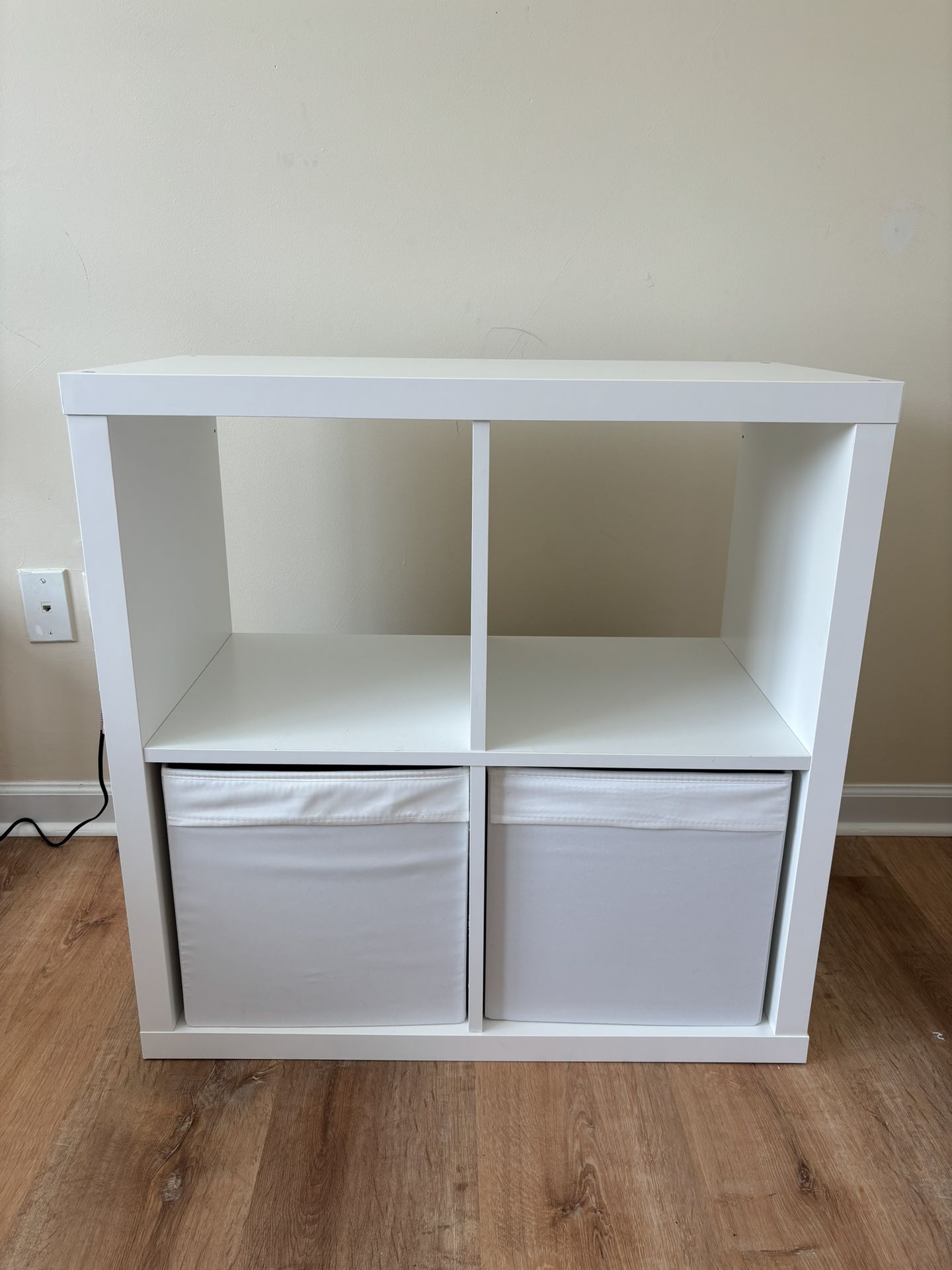 IKEA Shelves With 2 Boxes