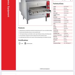 Avantco Commercial Conveyor Toaster Oven 
