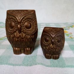 2 Solid  Brass Owl Figurines/ Paperweight $$Price Drop$$