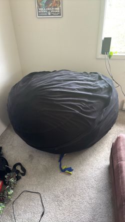 Large black bean bag chair