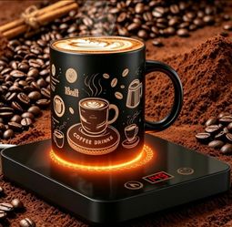 Coffee Mug Warmer for Desk Auto Shut Off with 3 Temperatures, 12 Hours Timer 3 Temperatures, 1-12 Hours Timer Coffee Mug Cup Warmer for Desk Christmas