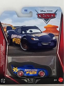 Disney Pixar Cars 3 Fabulous Lightning McQueen Blue #95 Mattel Diecast New Sealed