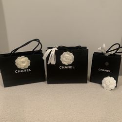Black Chanel Shopping Bags - Authentic 