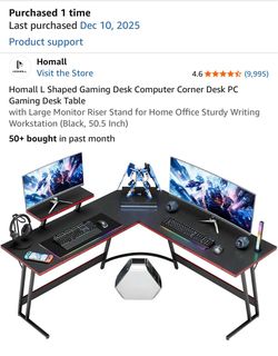 L shaped gaming desk