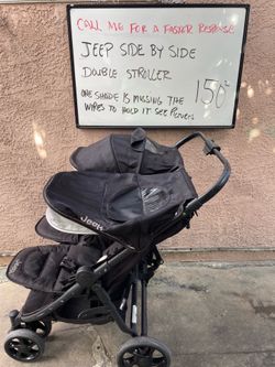 Double side by side JEEP strolller