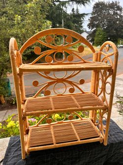 Vintage Rattan Shelf