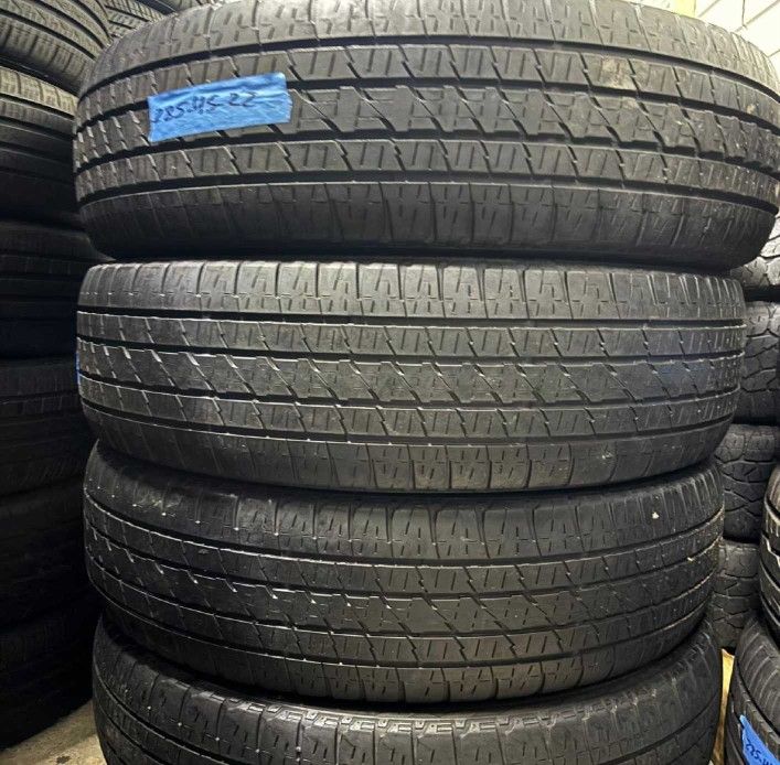 285 45 22 SET OF 4 BRIDGESTONE DUELER ELENZA 80% TREAD LIFE REMAINING