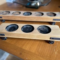 Small Plant Holders Wooden With Rollers $40 Pick Up Or Deliver 