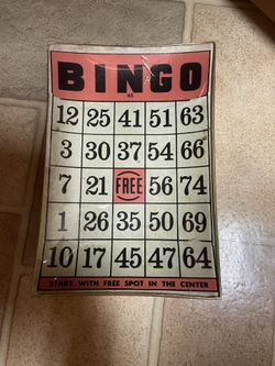 Vintage BINGO Plate Or Ashtray