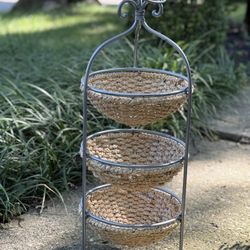 3 Tiered Metal Frame Basket
