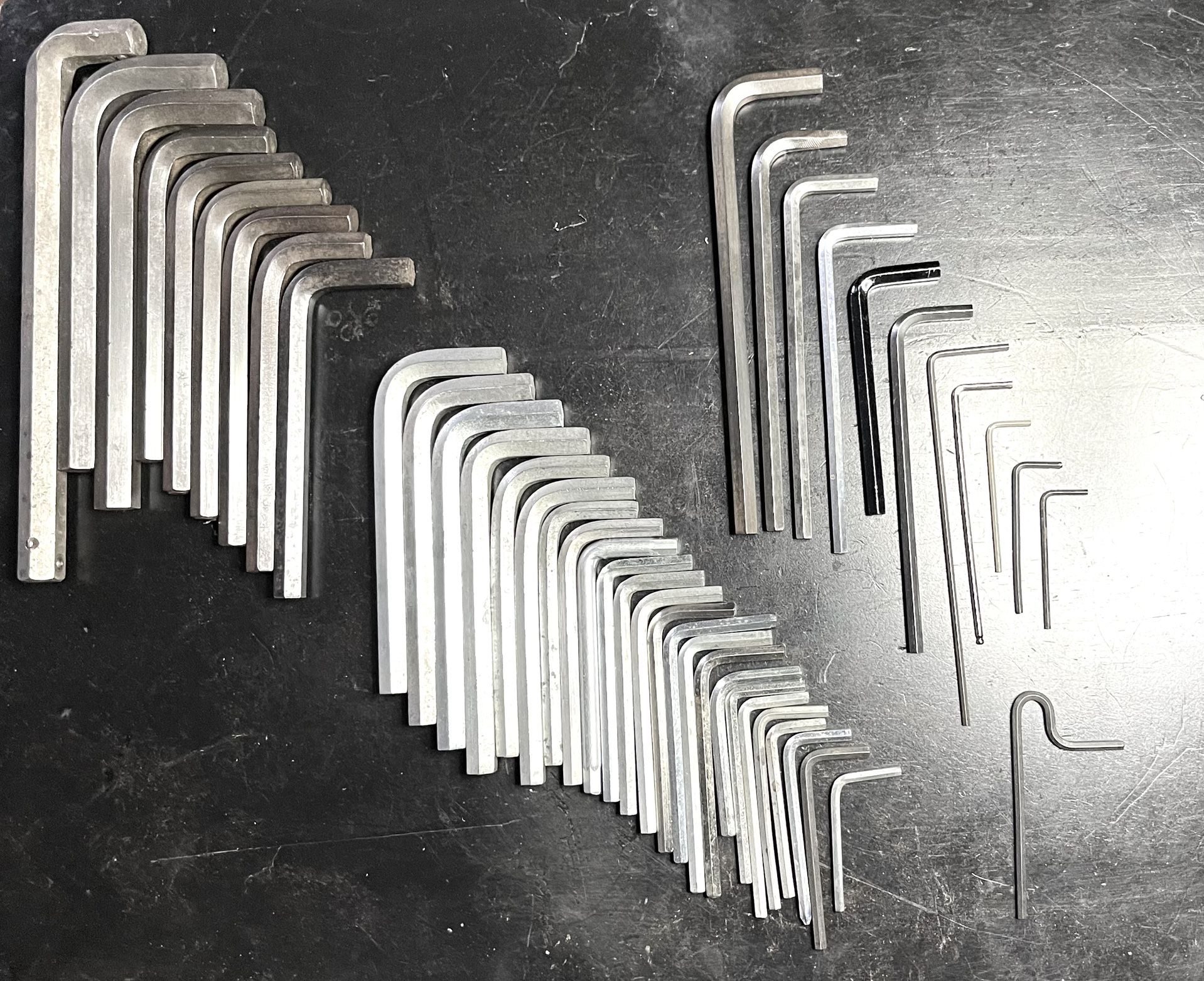 45 Hex Keys Allen Wrenches Large Medium Small Assorted Sizes EXC