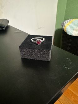 Pandora Elevated Pink Heart Sterling Silver Ring