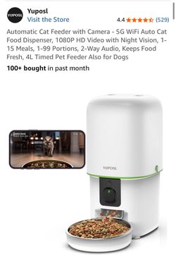 YUPOSI new automatic pet feeder W camera