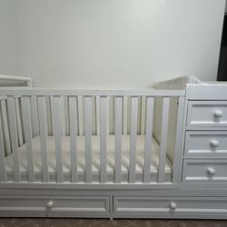 Crib and changing table combo