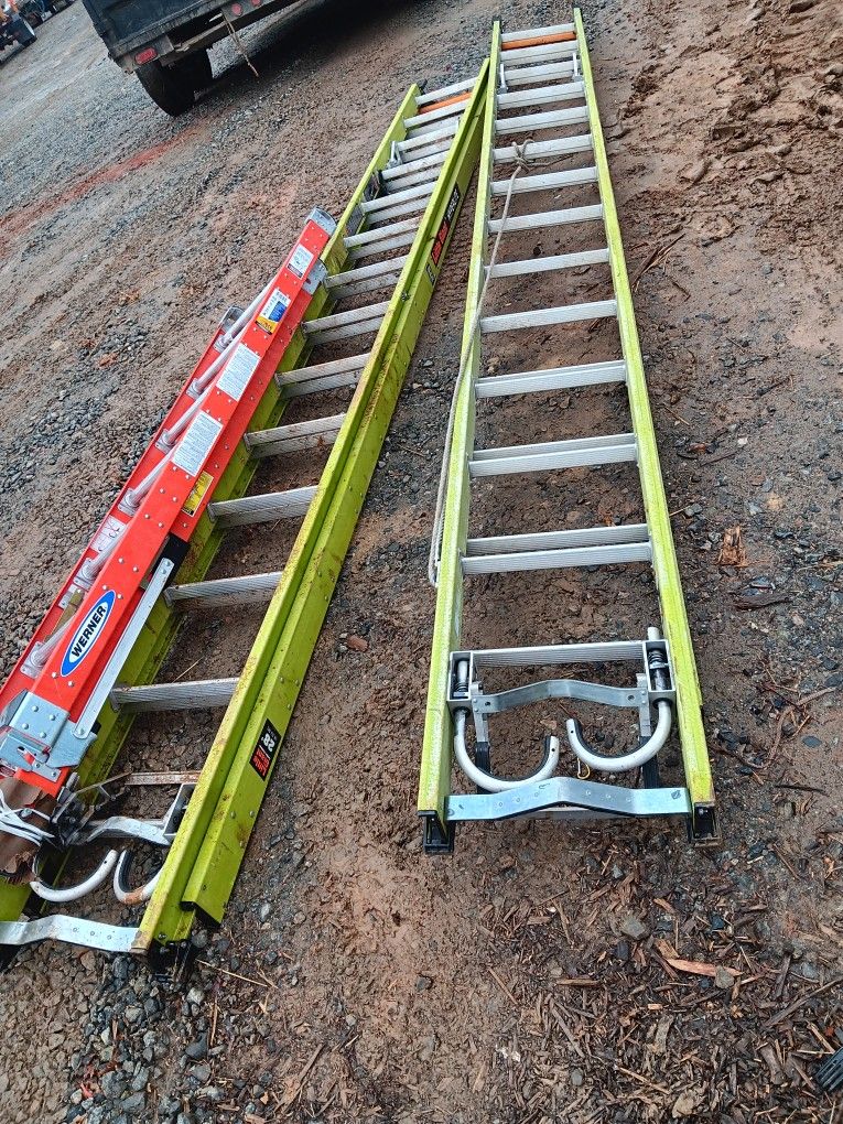 2 28ft Little Giants Ladders And A Werner Ladder