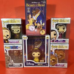 Beauty And The Beast. Funko Pops/cover And Disney Park VHS Plush
