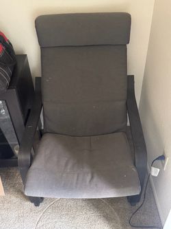 IKEA POANG Chair Grey and Black