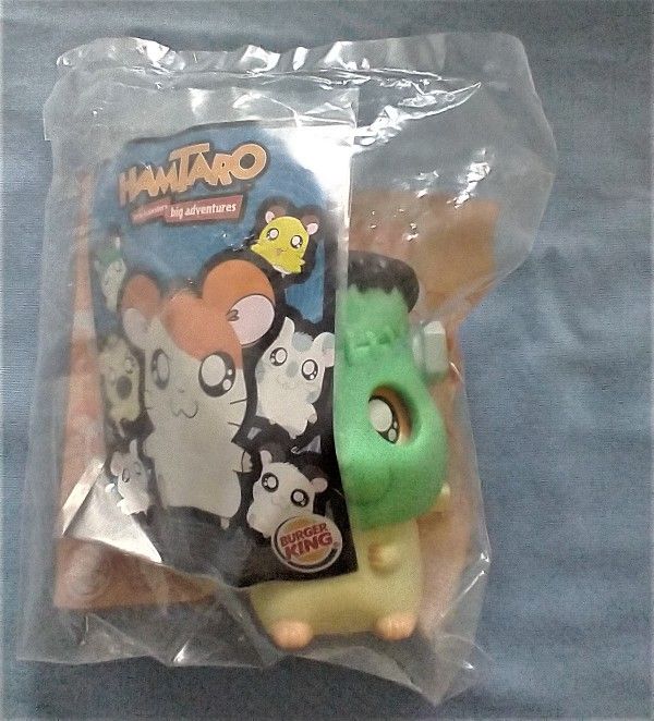 

Burger King 2003 Hamtaro Wind-Up Toy Hamtaro Frankenstein Mask Hamster 2.5” NEW -

