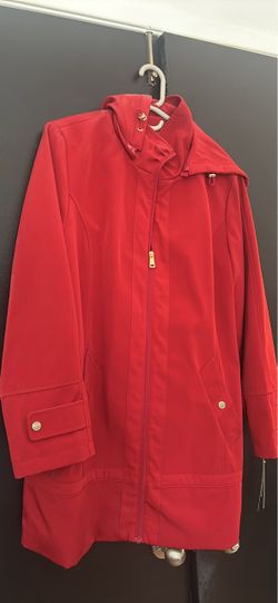 Red Zip-Up Jacket with Hood