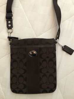 Coach, brown cross body bag