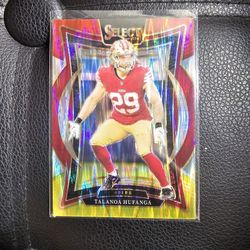 TALANOA HUFANGA 49ERS  SPIRAL SELECT PANINI NFL SPORTS CARD!