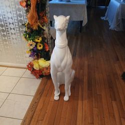 Large ceramic. Dog 3 Ft  Tall beautiful accent.