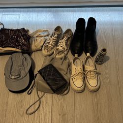 women cloths, shoes, bags, hats