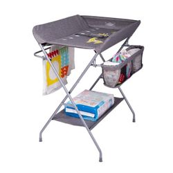Kinbor Baby Changing Table, Folding Diaper Station Nursery Organizer for Infant (Grey)ryt0092