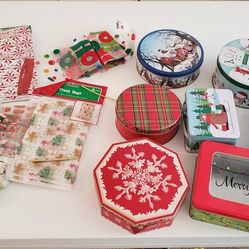 Christmas Gift Bags And Tins 