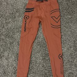 virus orange compression pants