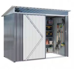 6 ft. W x 4 ft. D Metal Outdoor Storage Shed with Window (24 sq. ft. )