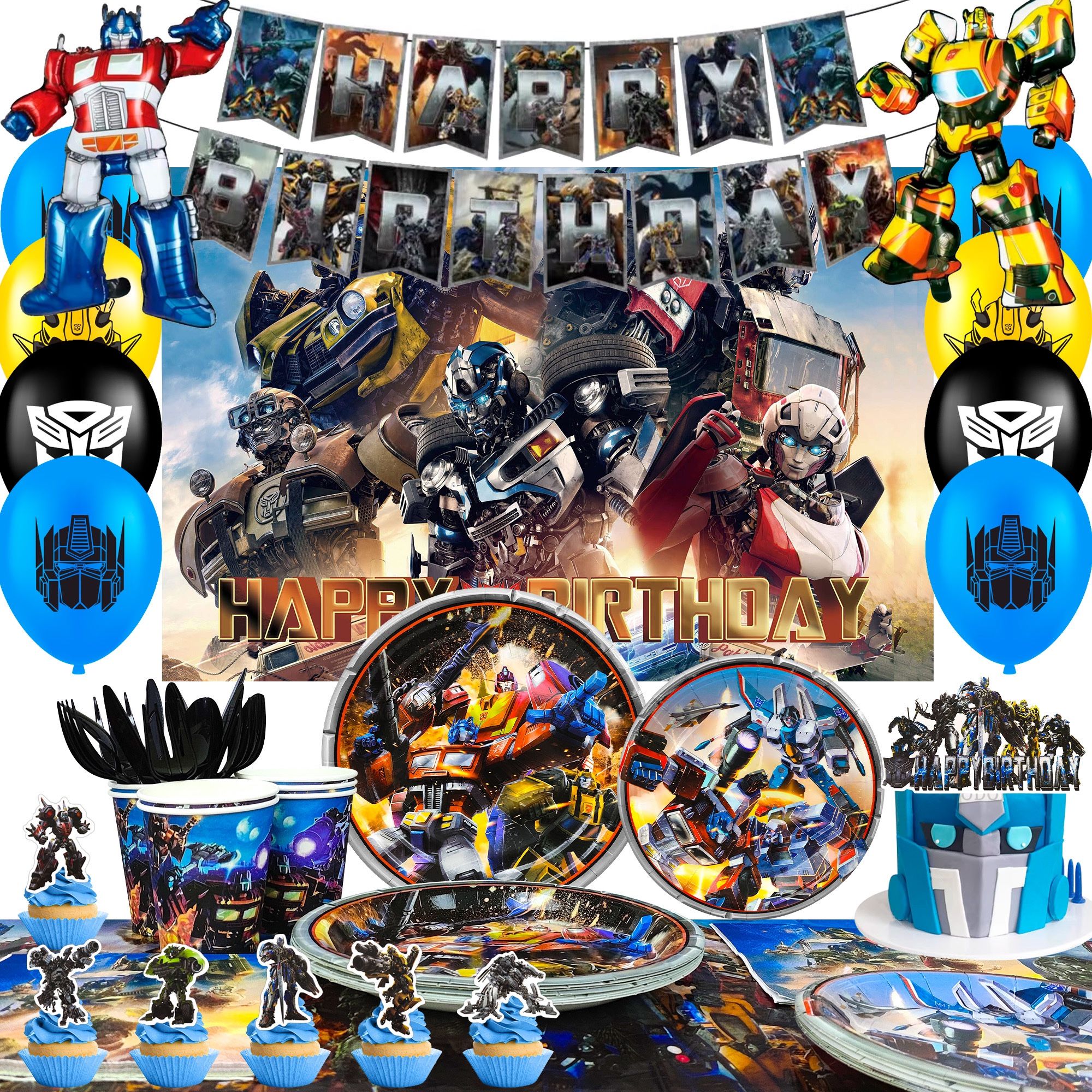 114pcs Transformers Birthday Party Supplies (New, Unopened)