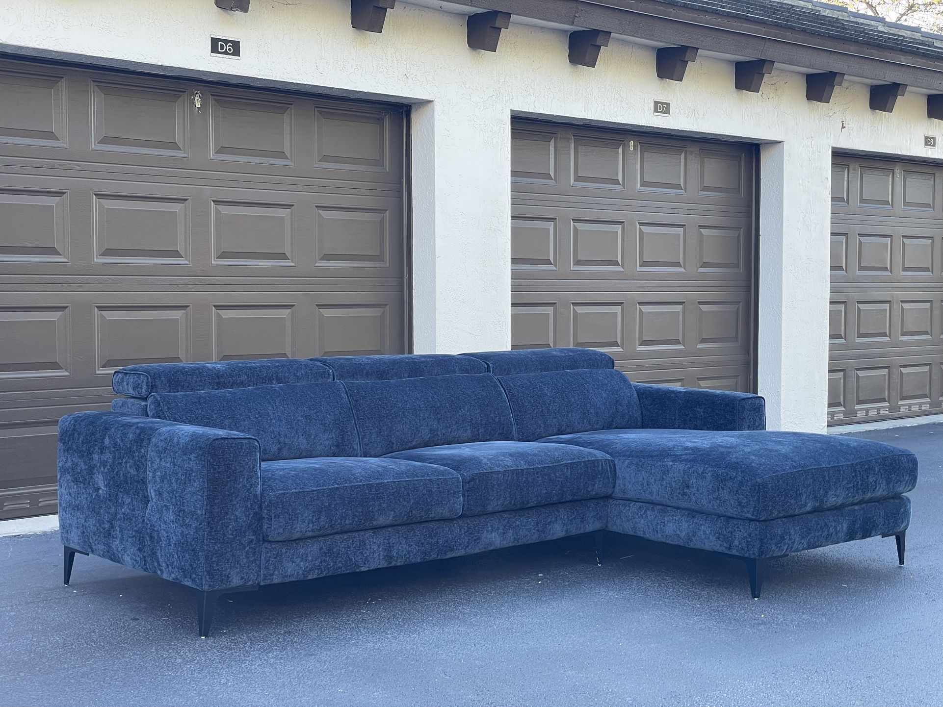 Sofa/Couch Sectional - Microfiber - Blue - Delivery Available 🚛