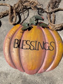 Halloween fall holidays pumpkin sign