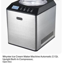 Whynter ICM-201SB 2.1 Quart Capacity Upright Automatic Compressor Ice Cream M...
