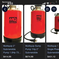 2” submersible pump
