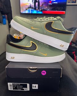 Nike Air Force 1”Double Swoosh Olive” Size 11.5M