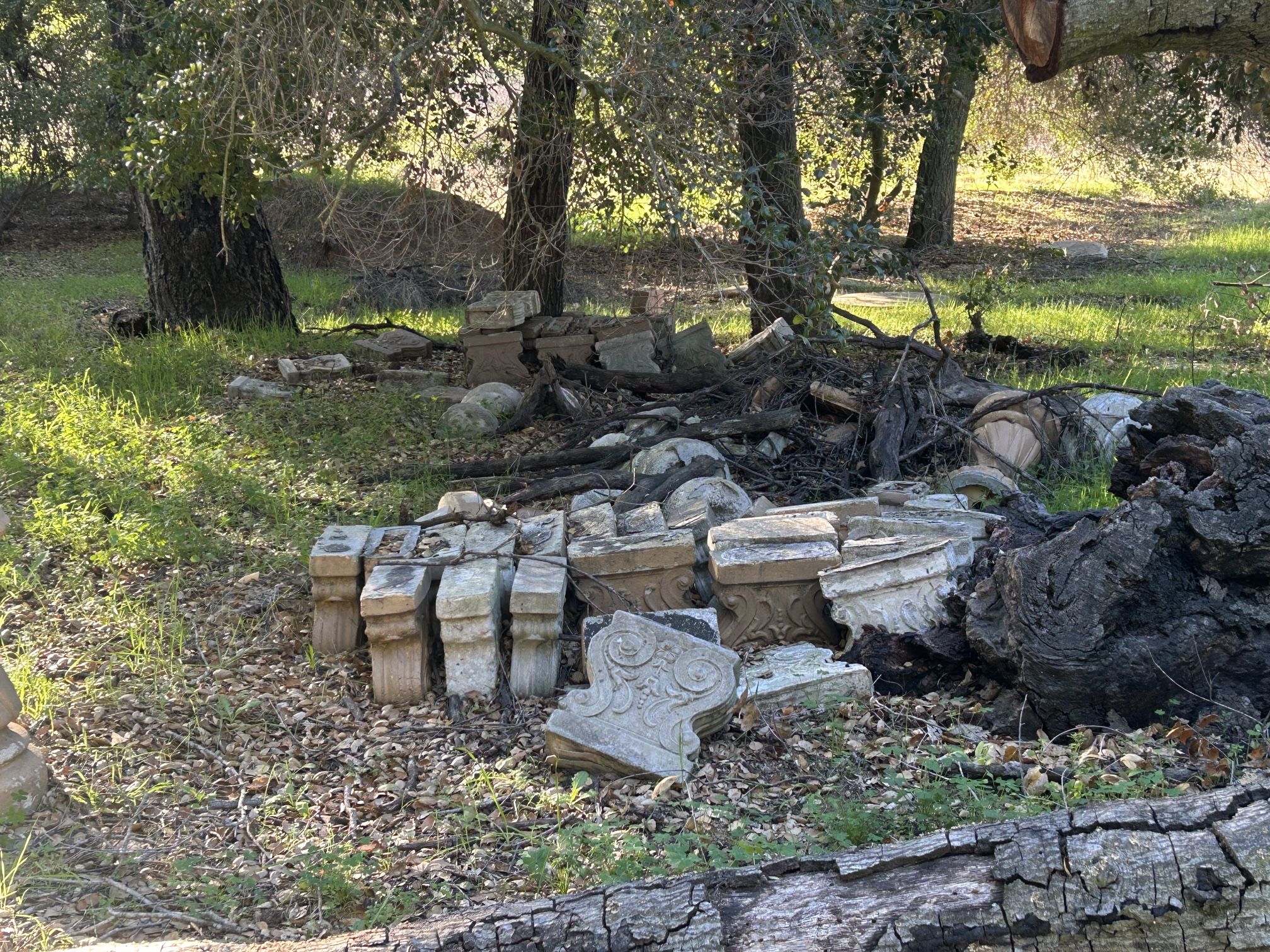 Mexican Concrete Table and Bench Pieces FREE