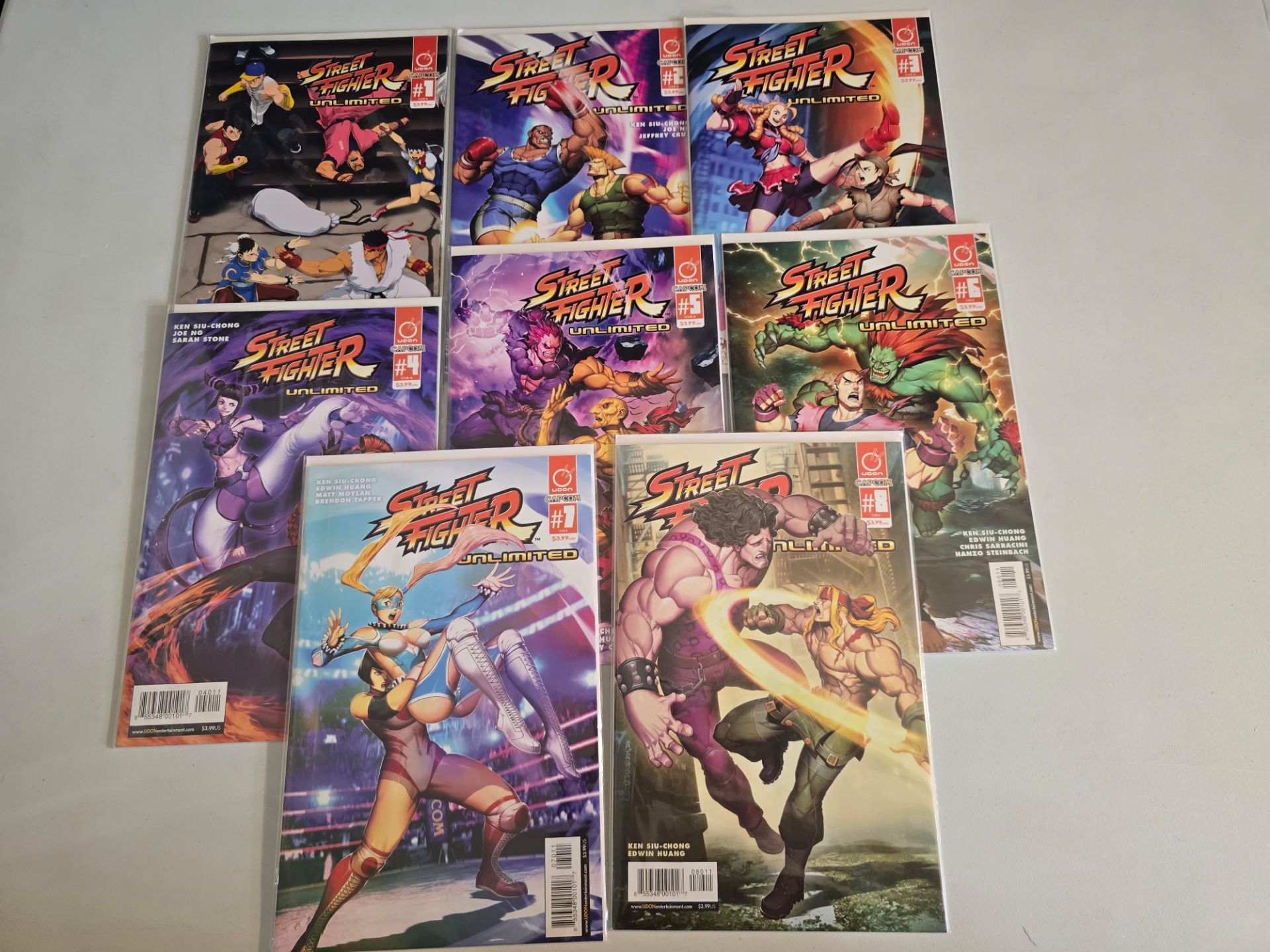 2015 Street Fight Unlimited 1-8 (#1 Is A Variant) Comic Book Set Capcom