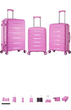 3- Piece Luggage Set Pink