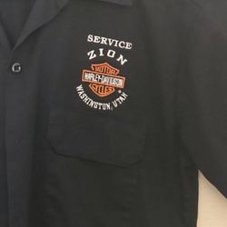 Zion Harley Davidson Dickies Service Shirt Washington Utah Medium