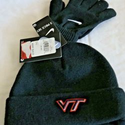 NIKE Virginia Tech VT Toboggan & Gloves . New