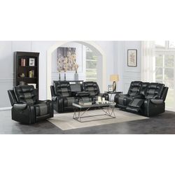 Phoenix Black Reclining 3pc 😊💕🥰🤩🔥🤓🥰
