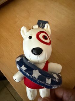 Target Bullseye Dog Keychain Charm