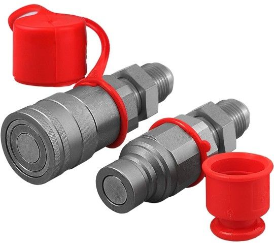 1/2" Body ISO 16028 Skid Steer Bobcat Flat Face Hydraulic Quick Connect Couplers