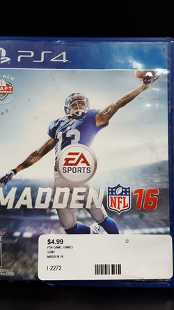 PS4 MADDEN 16 SPORTS GAME