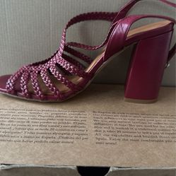 Burgundy Heel Sandal