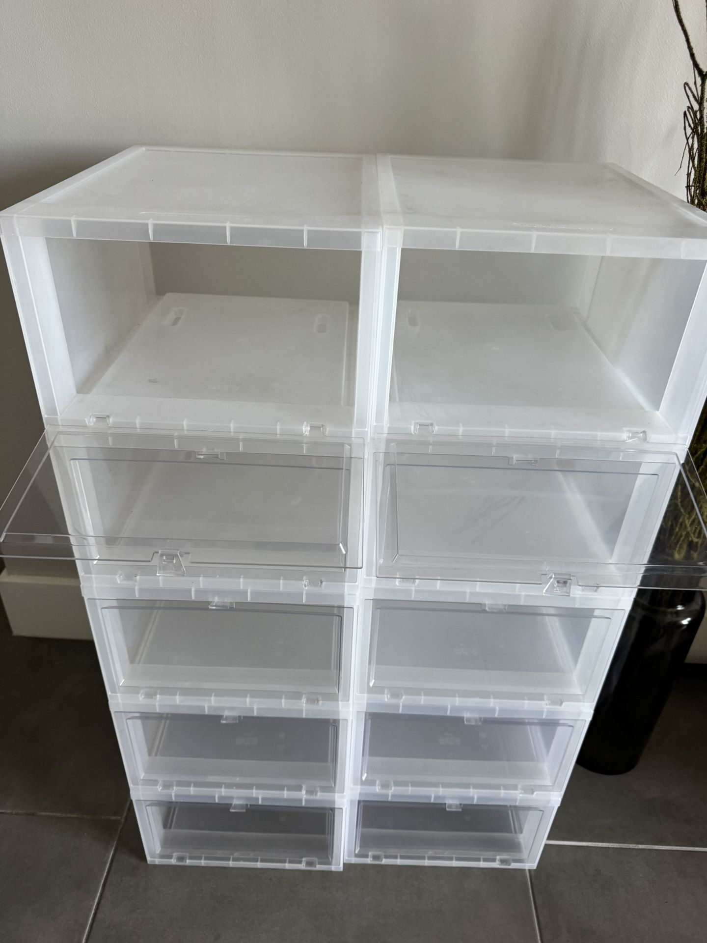 Large Clear Shoe Storage Containers (9 units) The Container Storey