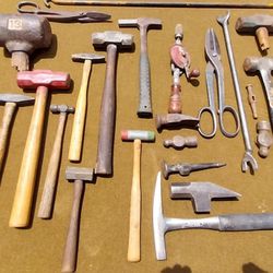 Vintage Hammer And Hand Drill Lot